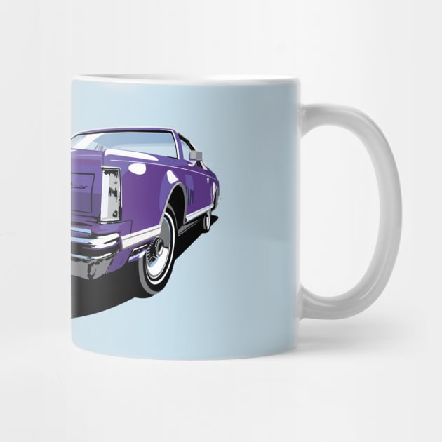 1970s Lincoln Continental in purple by candcretro